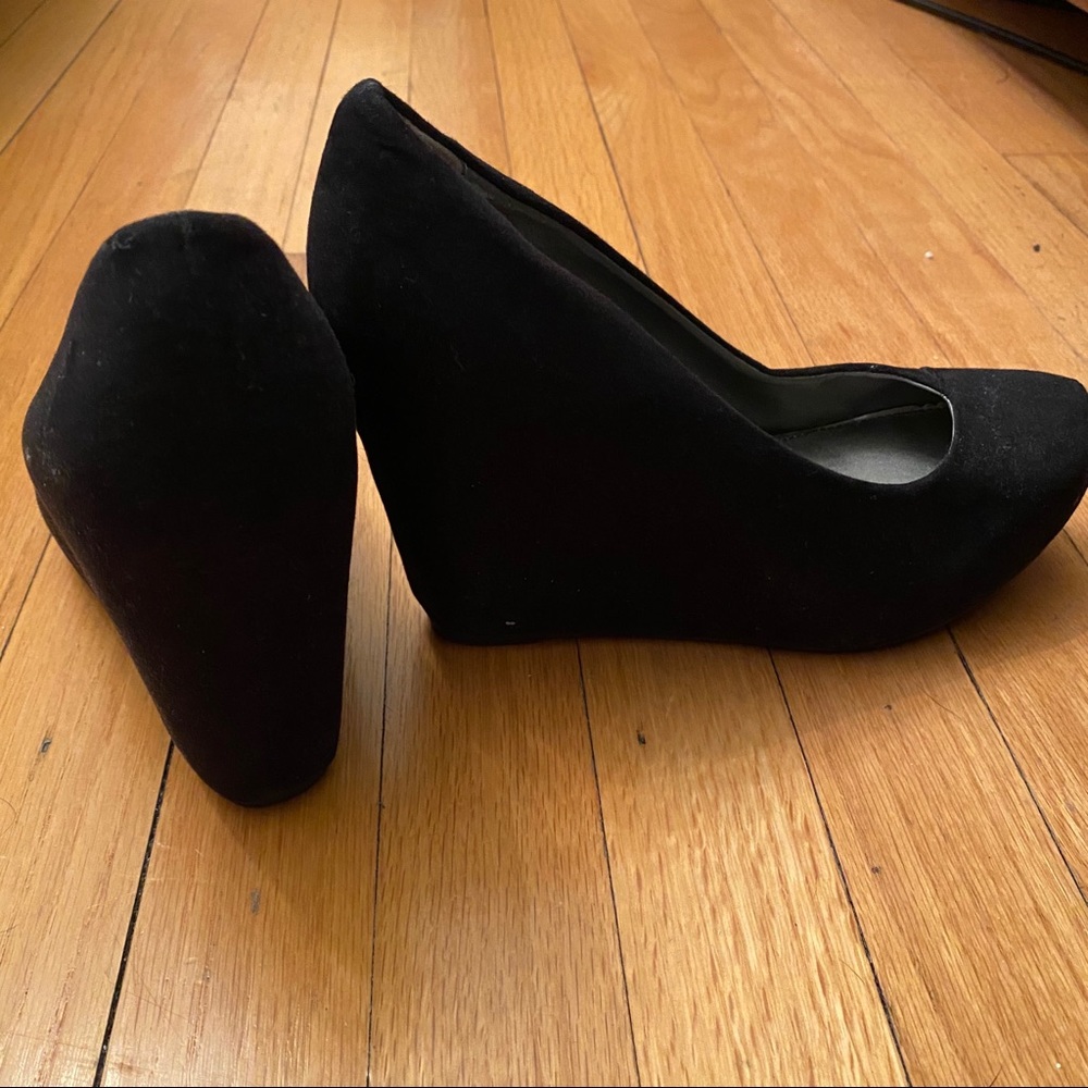 BLACK FRI $ DROP Serious height wedge heels